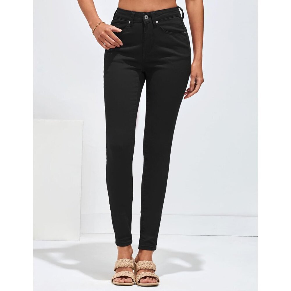 Women Skinny Jeans High Waist Stretch Denim Pants Casual Slim Fit Flattering - Picture 2 of 8